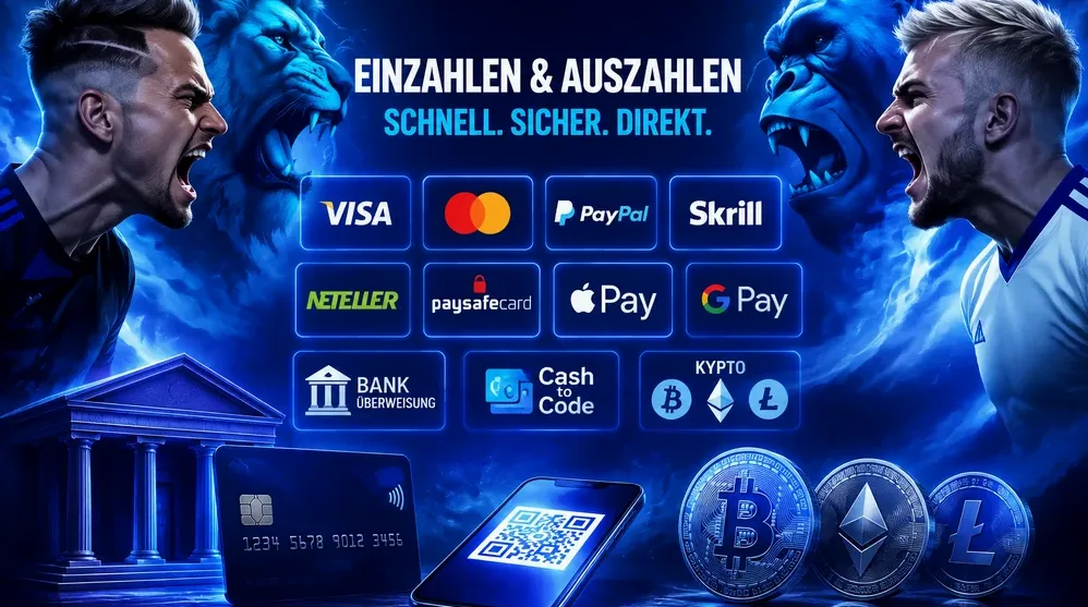 Logos von Zahlungsmethoden: Bank, CashtoCode, Krypto